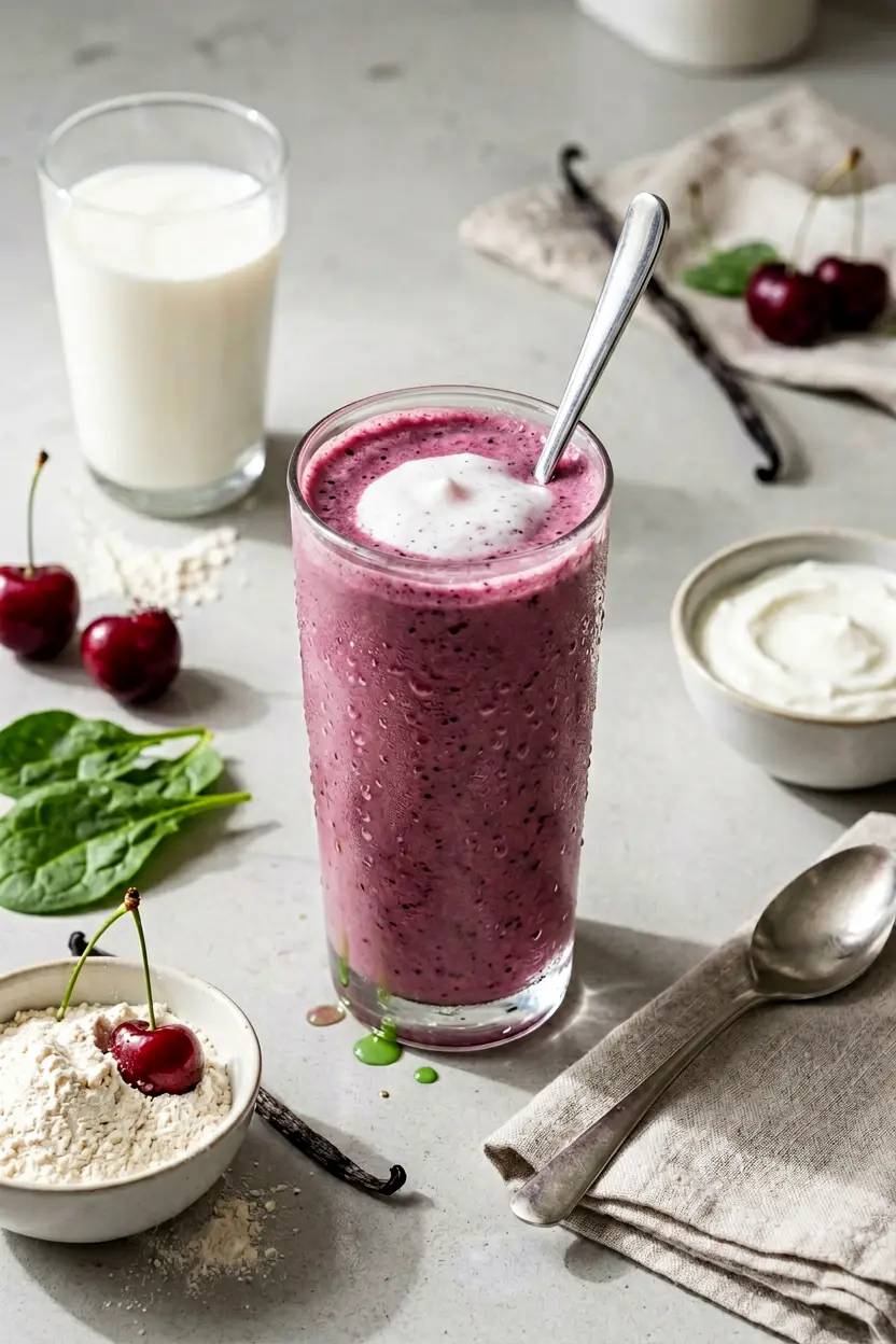 8 cherry vanilla green smoothie