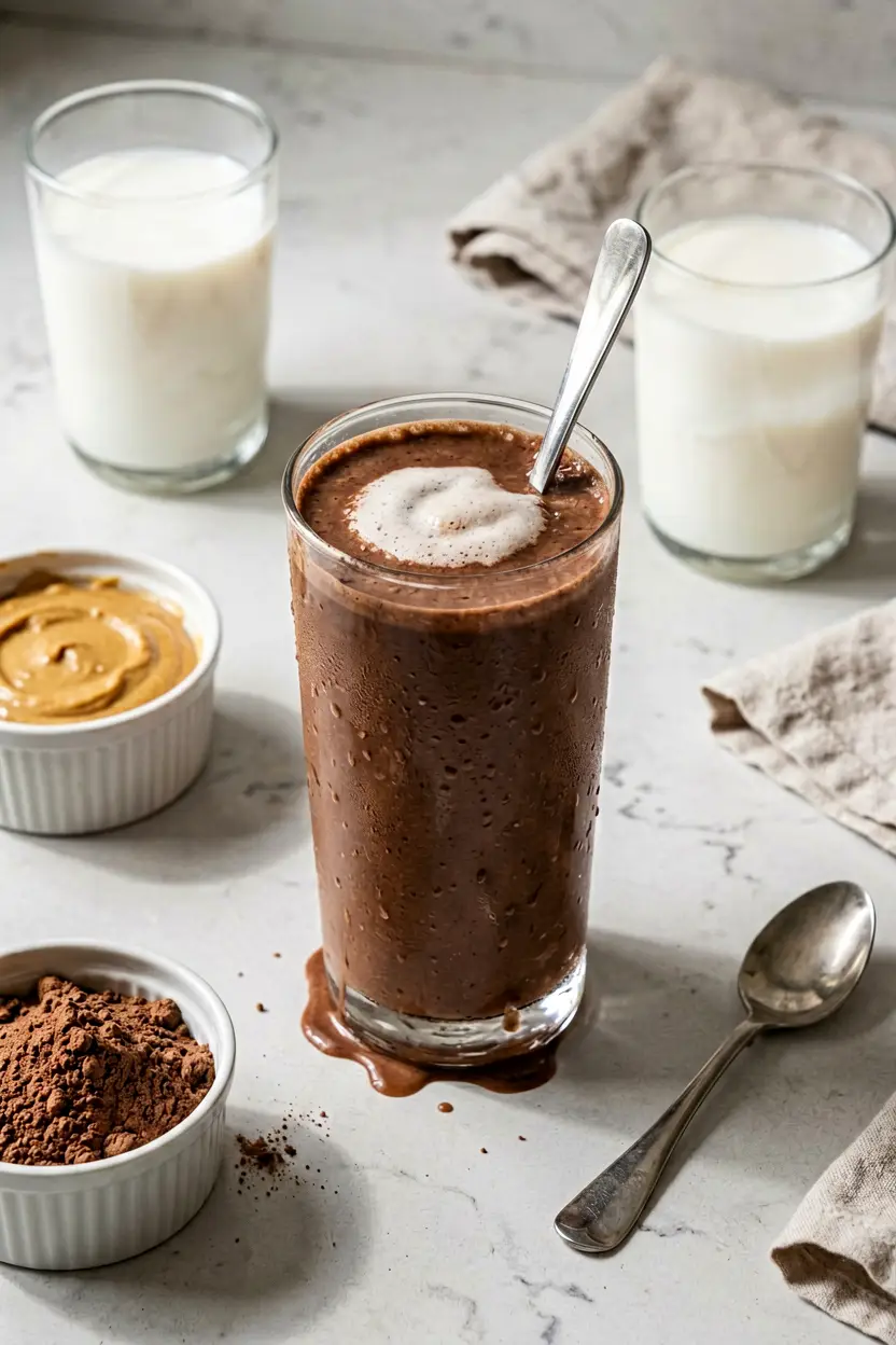 8 chocolate peanut butter dairy-free smoothie