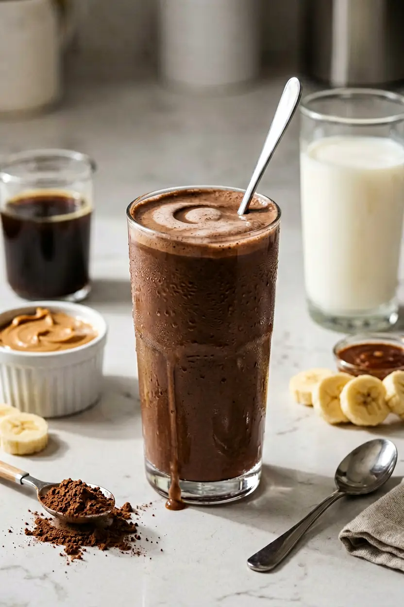 9 coffee chocolate protein smoothie