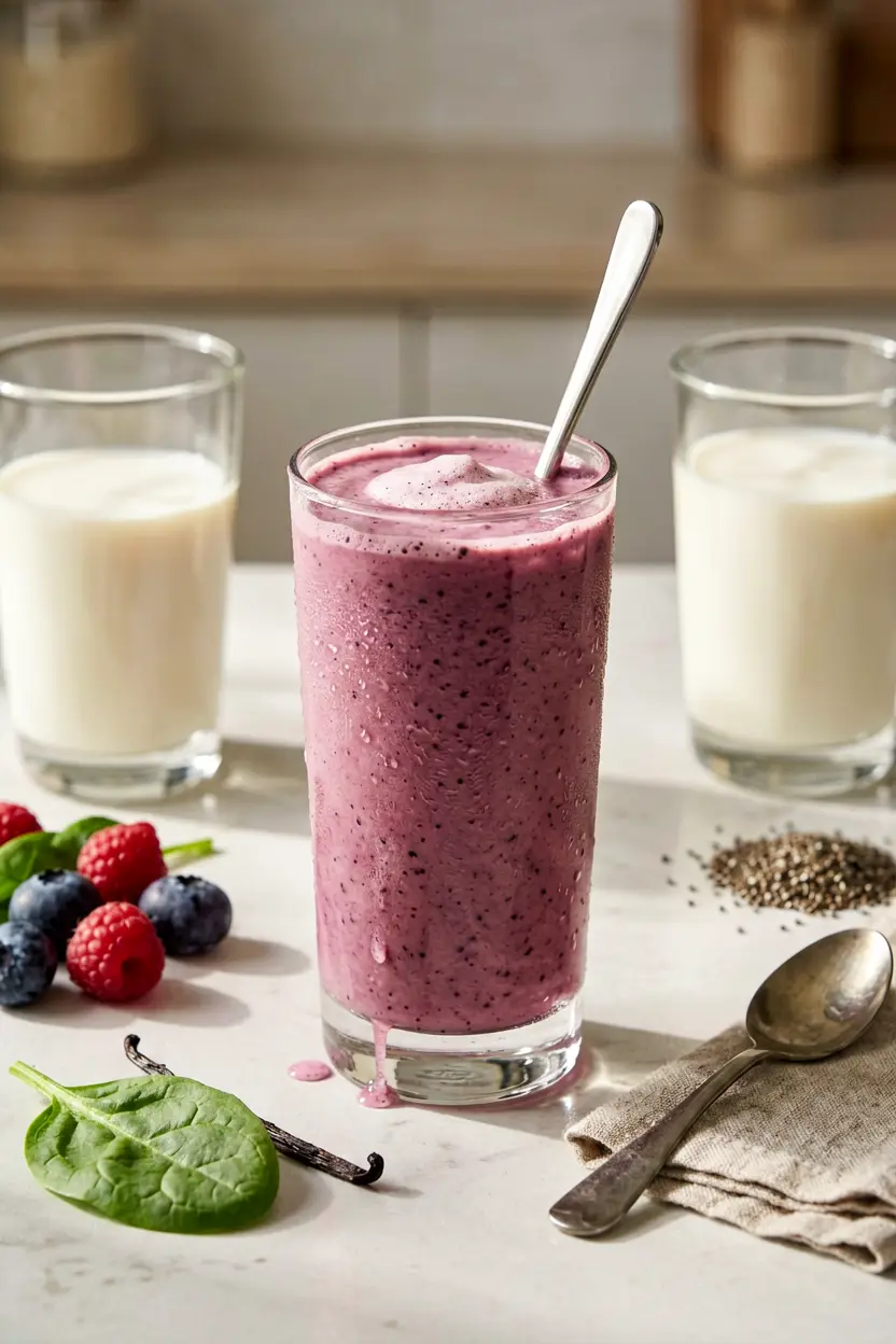 9 hemp heart berry smoothie