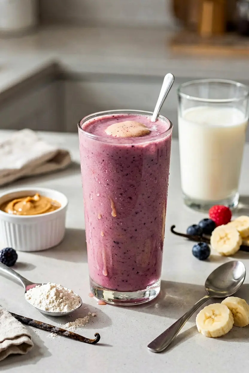 9 vanilla almond protein smoothie