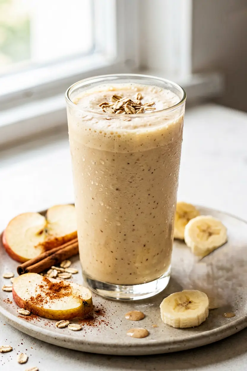 apple pie smoothie with oats