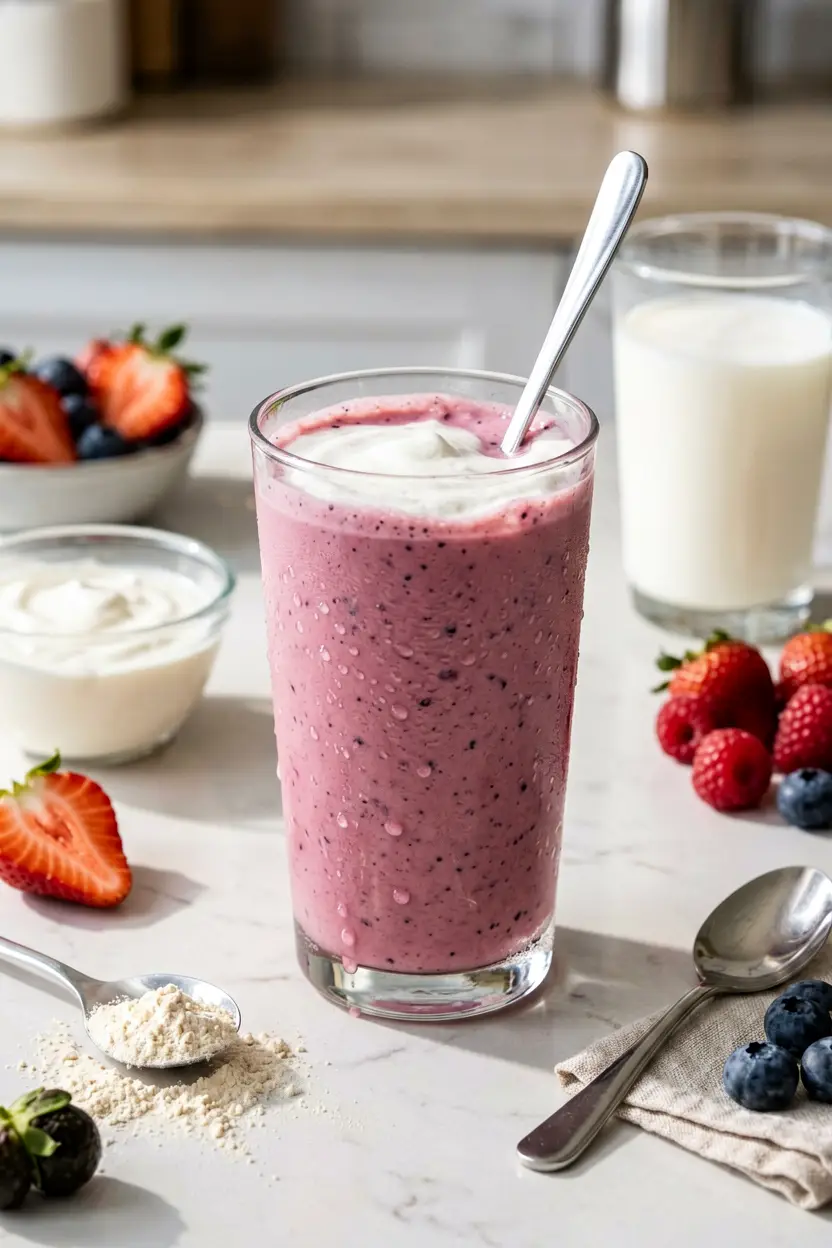 avocado berry breakfast smoothie