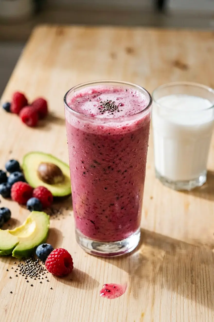 balanced berry low-sugar smoothie