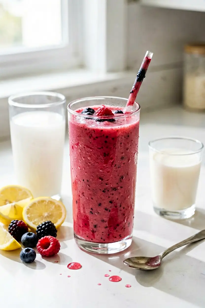 berry-lemon zing smoothie that brightens your morning