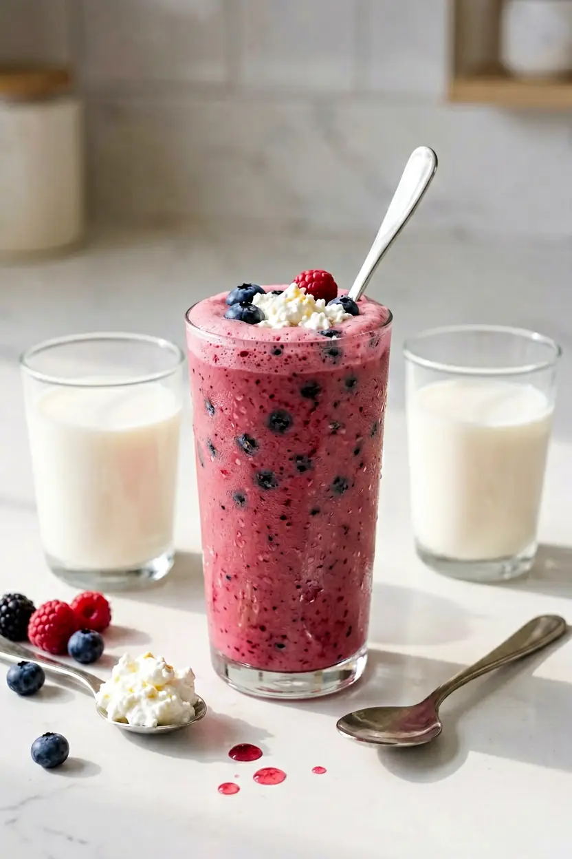 blueberry cheesecake cottage cheese smoothie