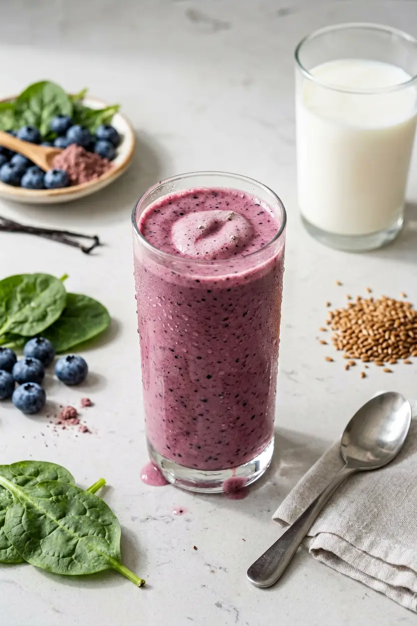 blueberry spinach protein smoothie