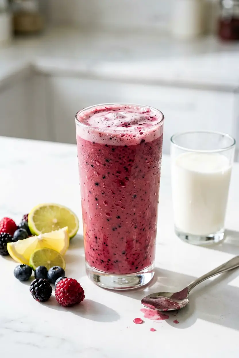 bright low-sugar berry smoothie