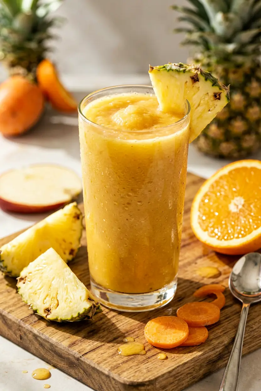 carrot ginger orange pineapple smoothie