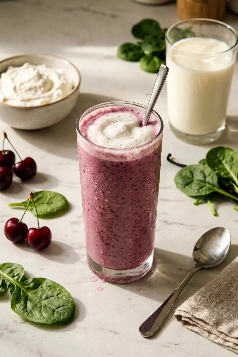 cherry vanilla green smoothie