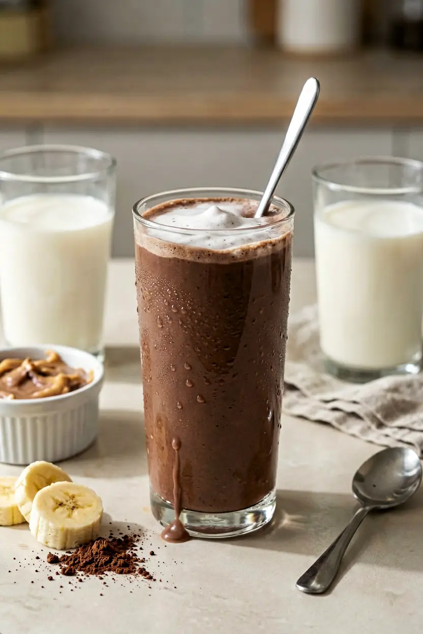 chocolate banana peanut butter smoothie