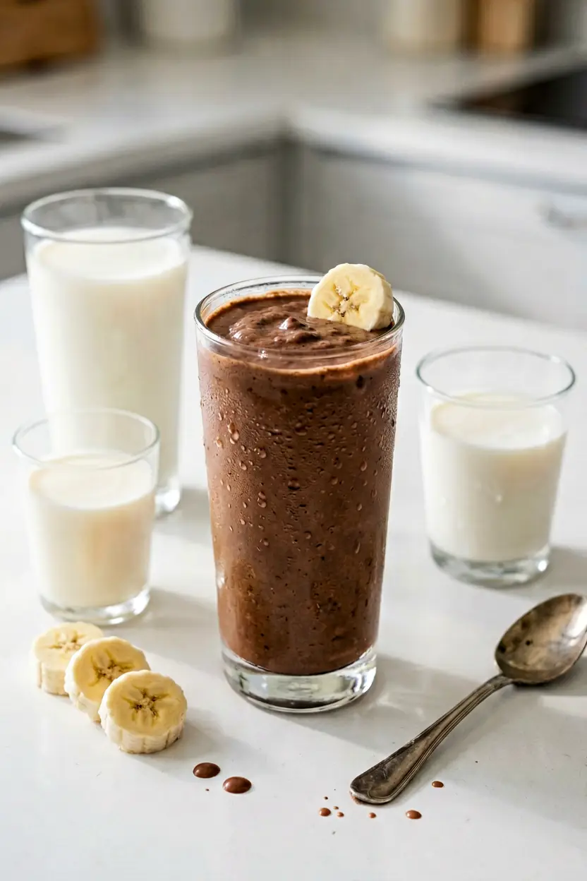 chocolate peanut butter banana smoothie