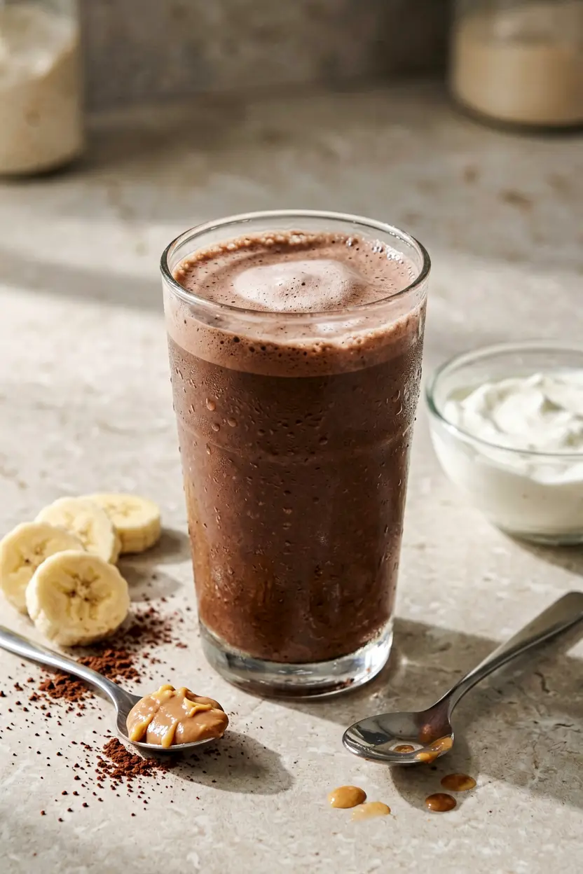 chocolate peanut butter protein smoothie