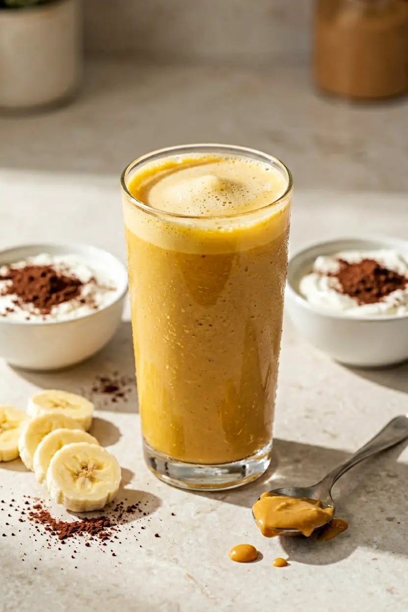 chocolate peanut butter yogurt smoothie