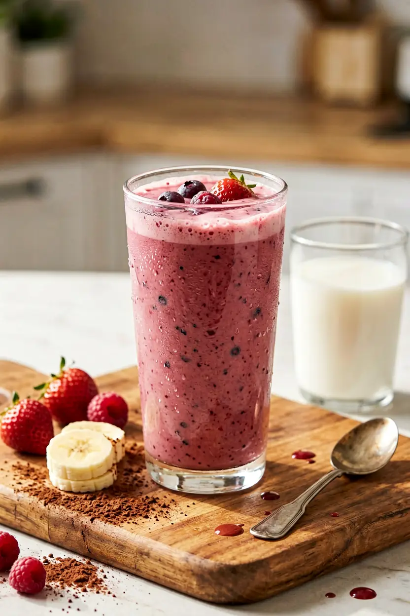 chocolate strawberry banana smoothie
