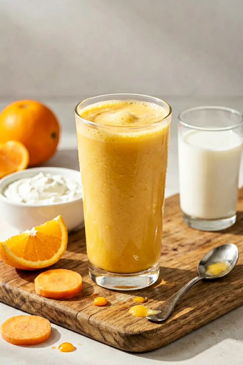citrus carrot yogurt smoothie