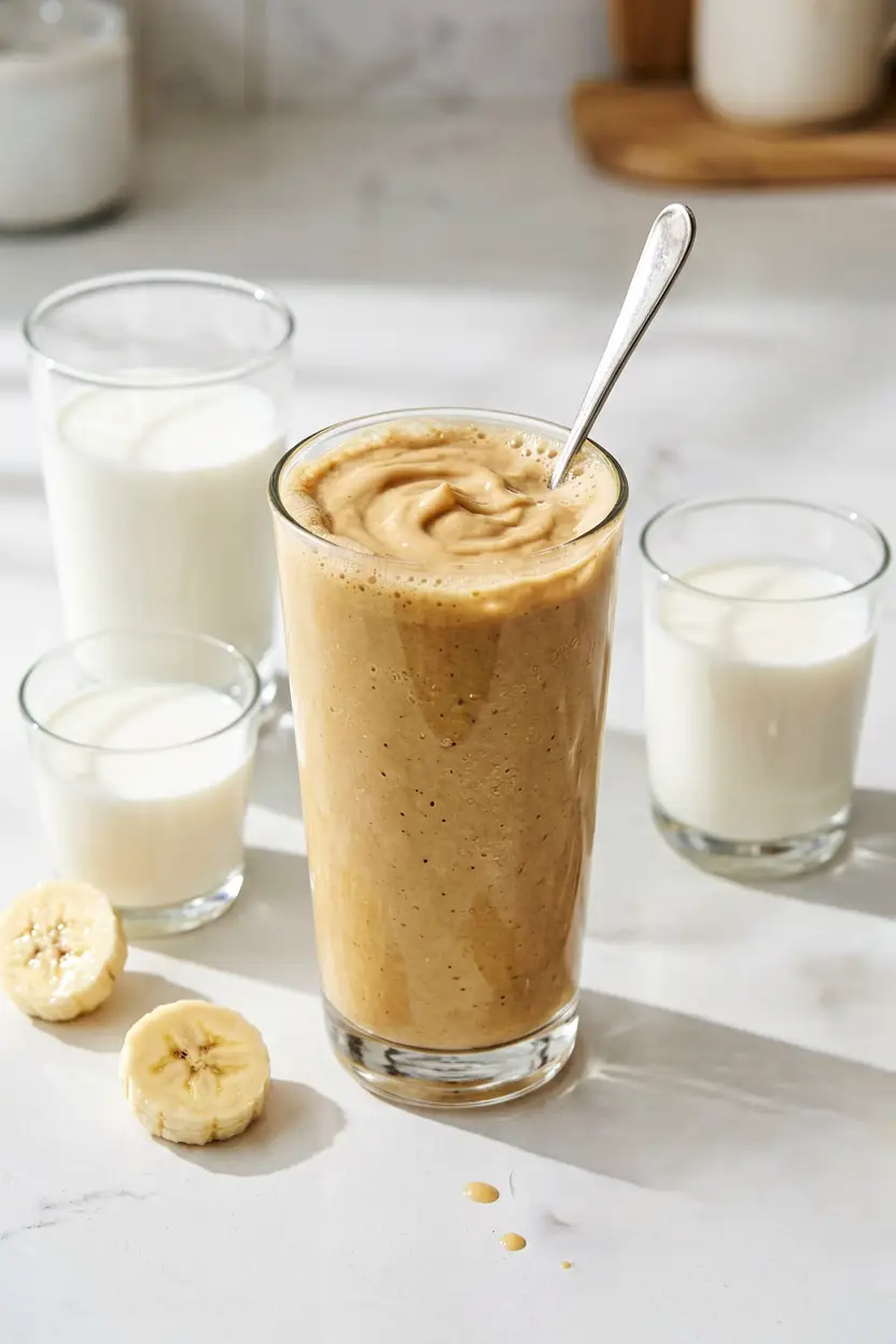 classic creamy peanut butter banana smoothie