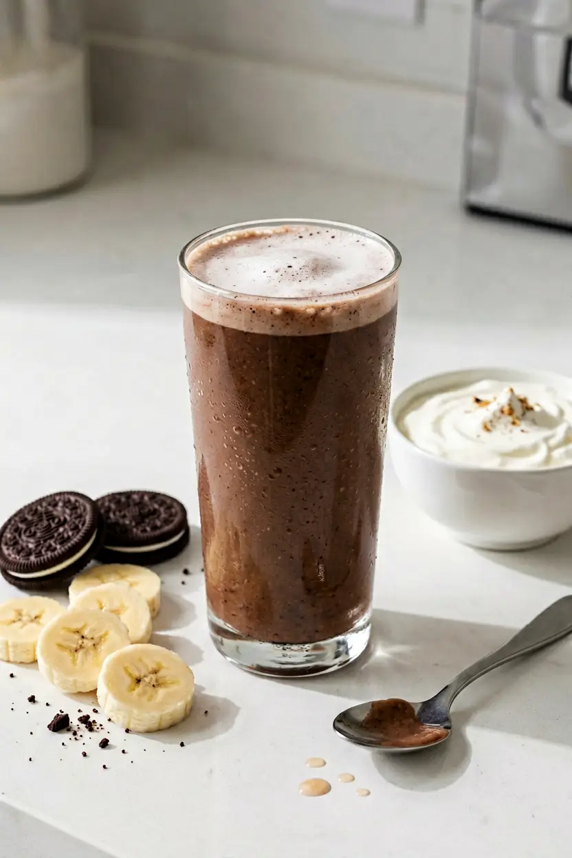 cookies and cream banana smoothie