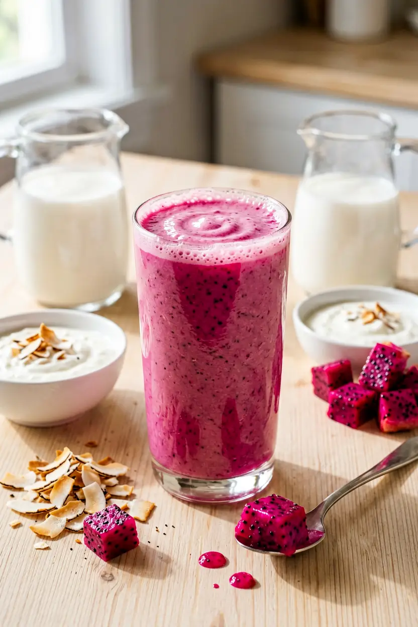 creamy coconut pitaya smoothie