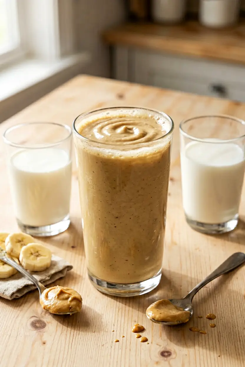 creamy peanut butter banana smoothie