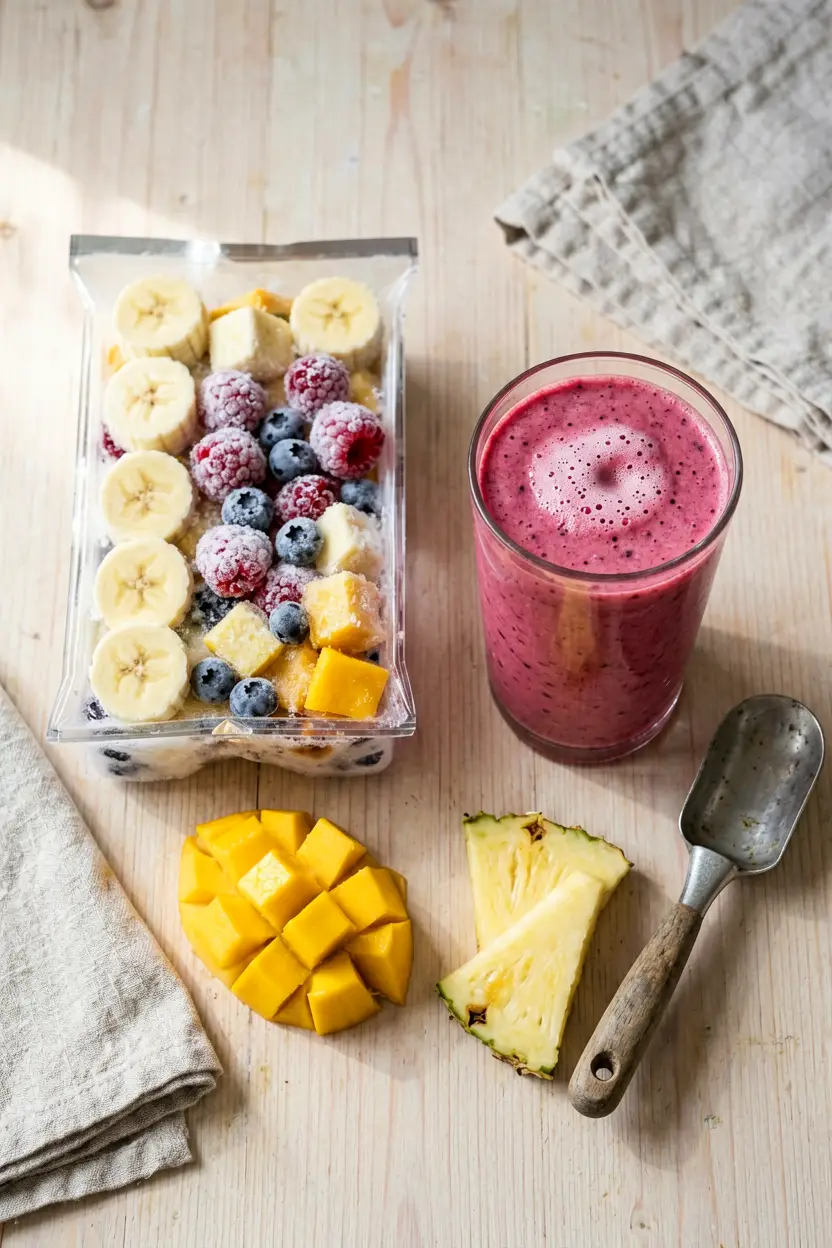 frozen banana smoothie pack