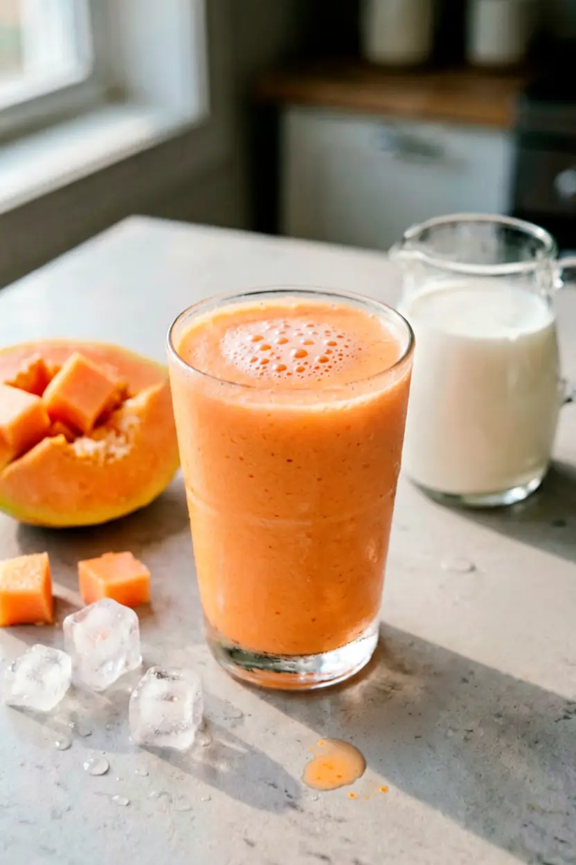 frozen papaya smoothie