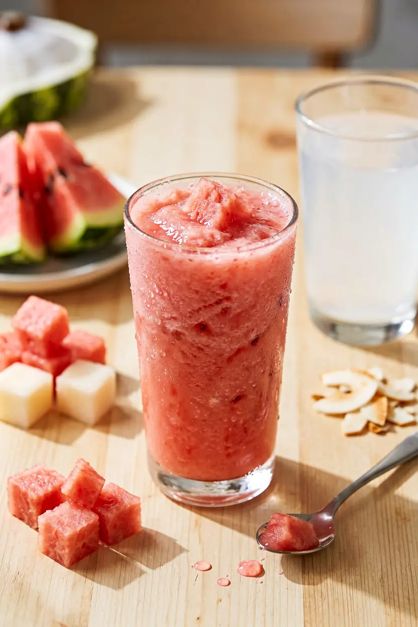 frozen watermelon slush smoothie