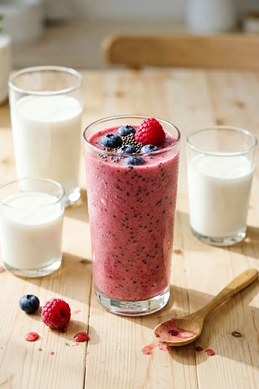 ginger chia blueberry smoothie