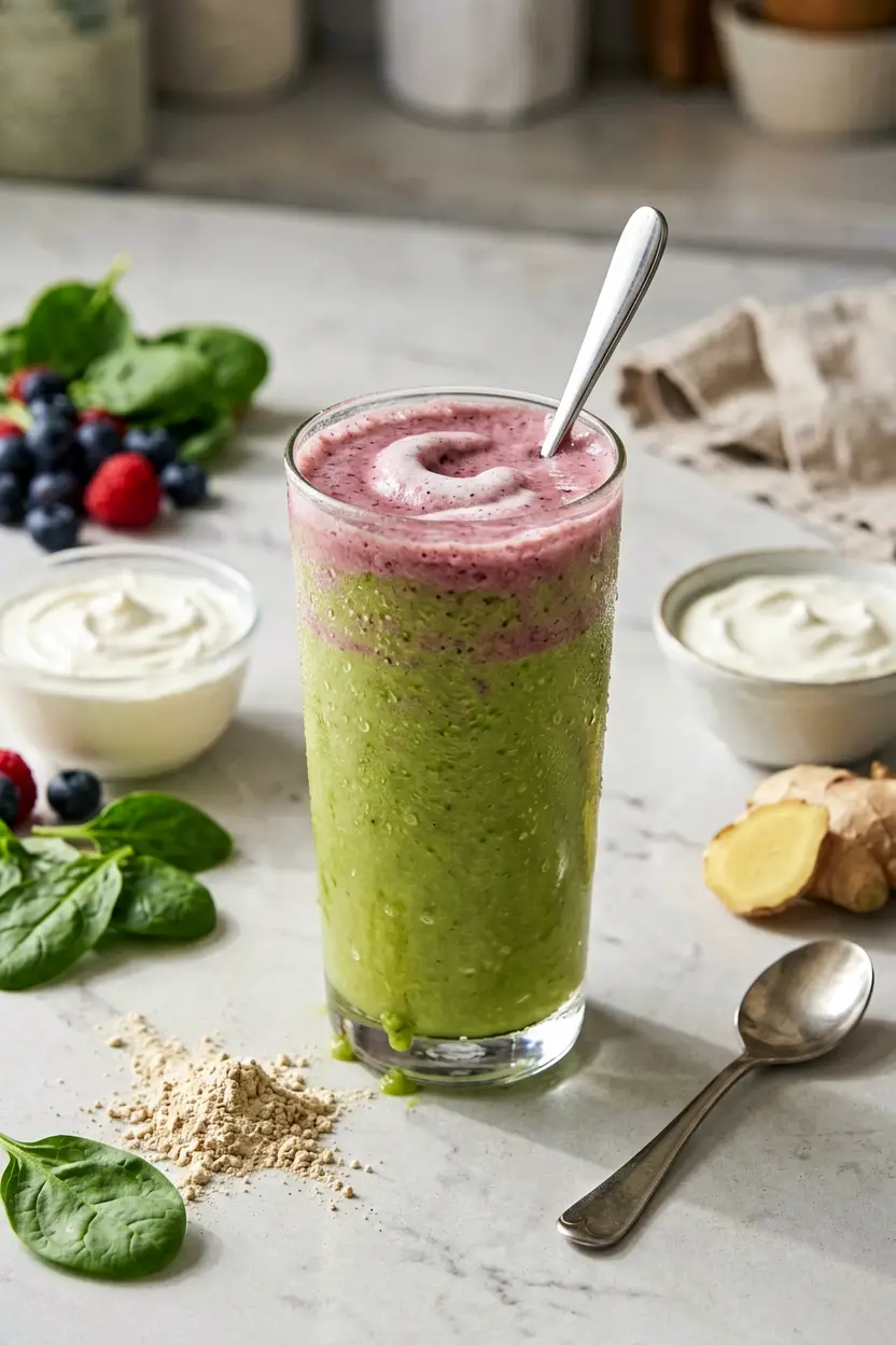 green ginger mango smoothie