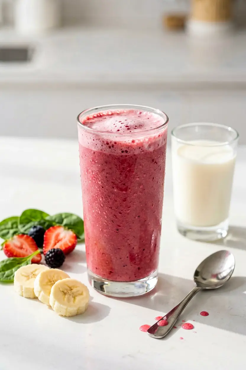 green strawberry banana smoothie