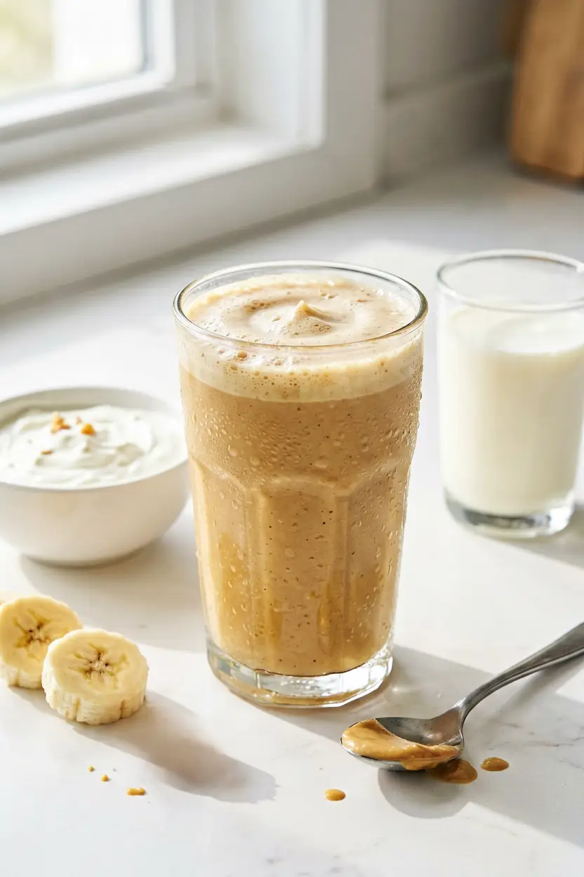 high-calorie high-protein peanut butter smoothie