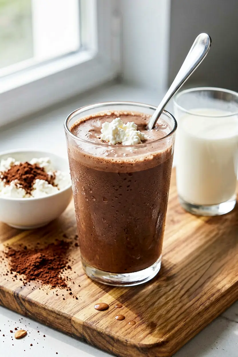 high-protein chocolate cottage cheese smoothie