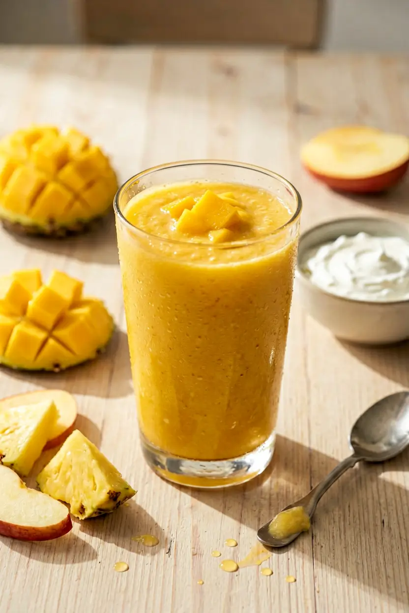 high-protein mango pineapple smoothie