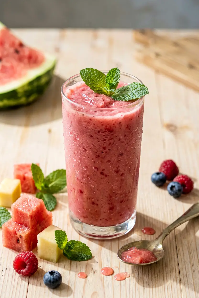 hydrating watermelon mint smoothie