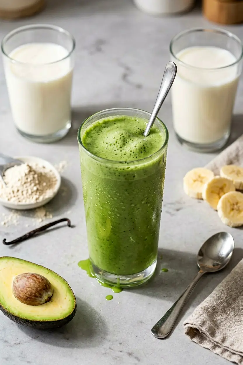 keto avocado matcha smoothie