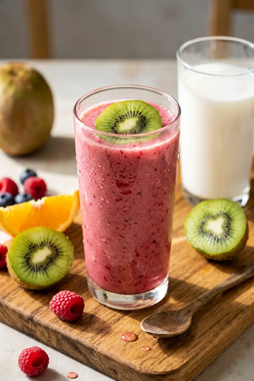 kiwi berry orange smoothie