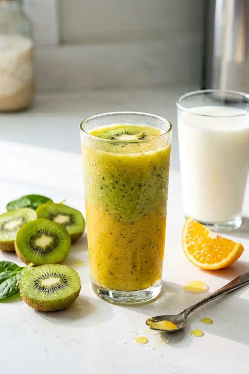 kiwi green citrus smoothie