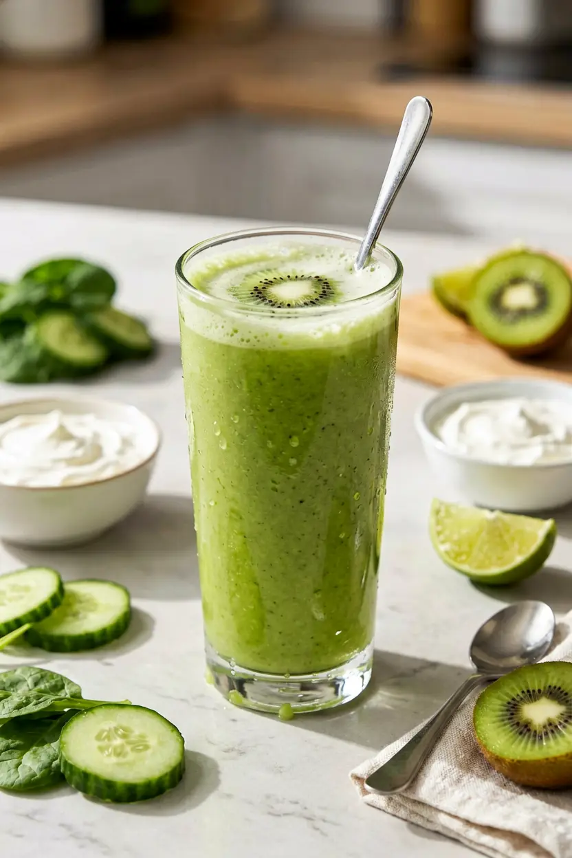 kiwi lime green smoothie