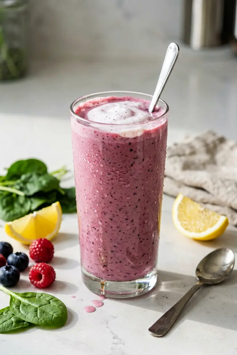 lemon berry green smoothie