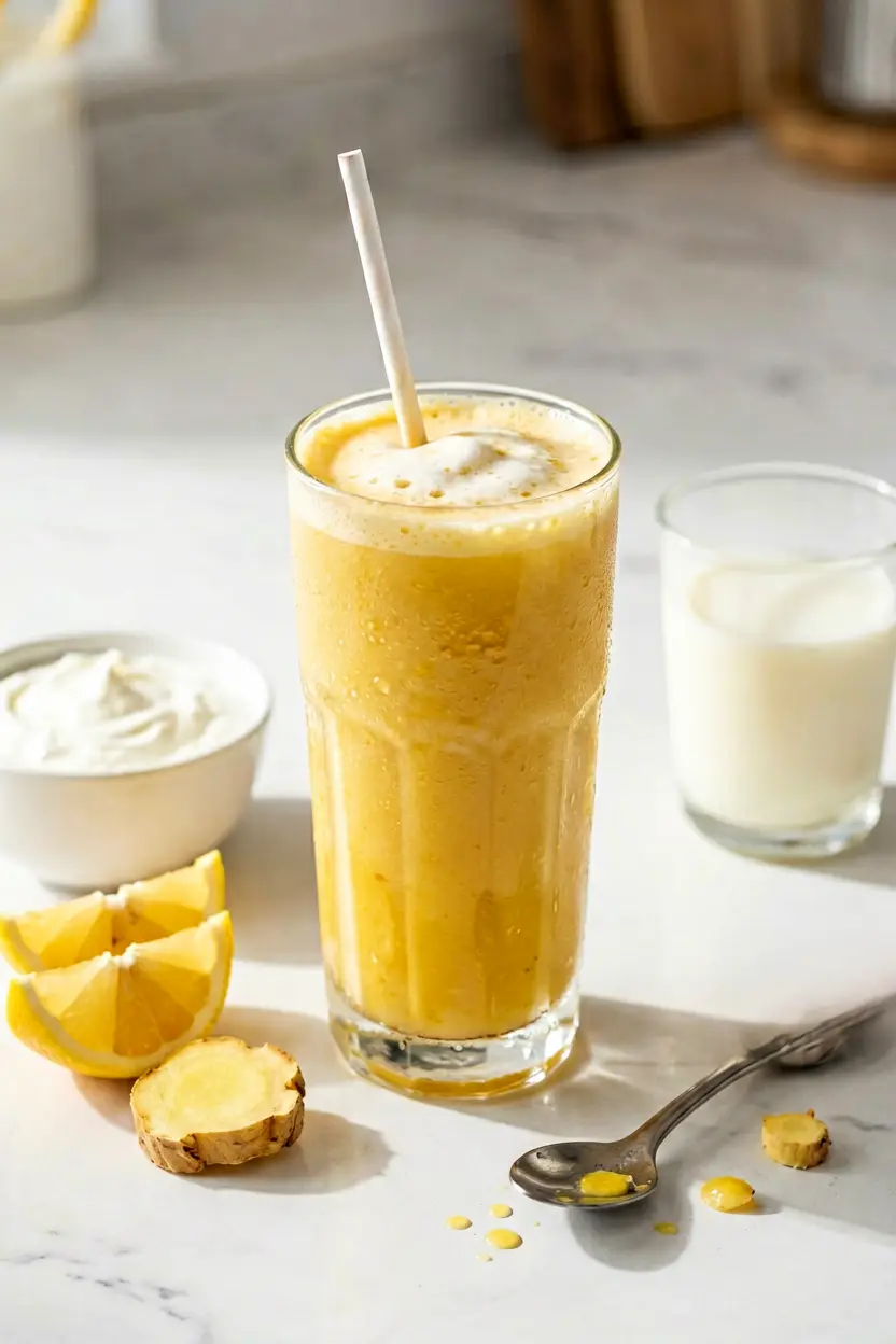 lemon ginger yogurt smoothie