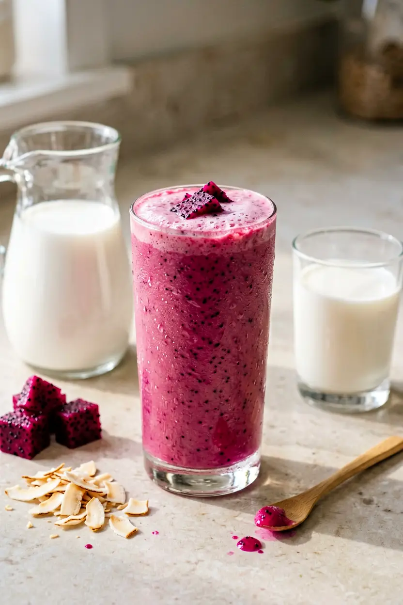low-carb tropical pink smoothie