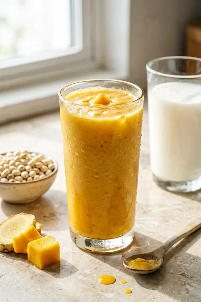 mango ginger white bean smoothie