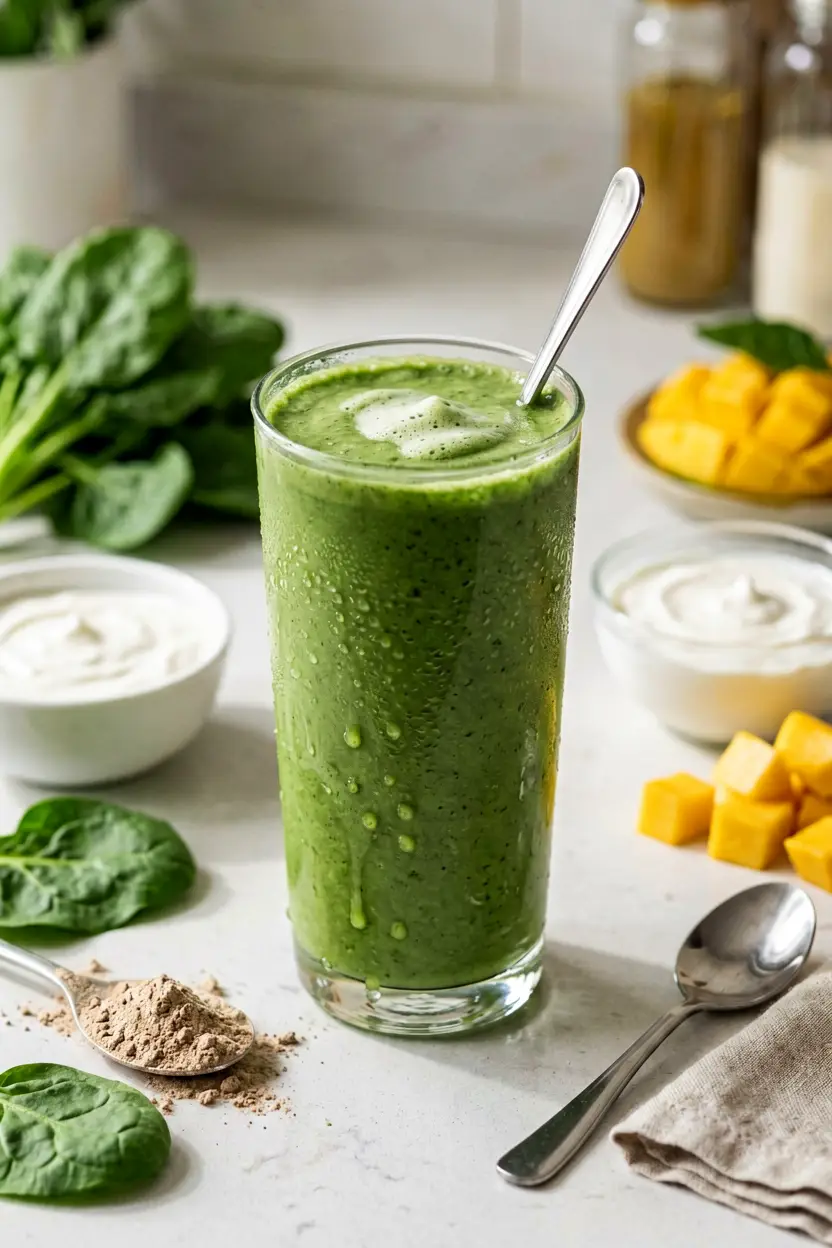 mango spinach protein smoothie