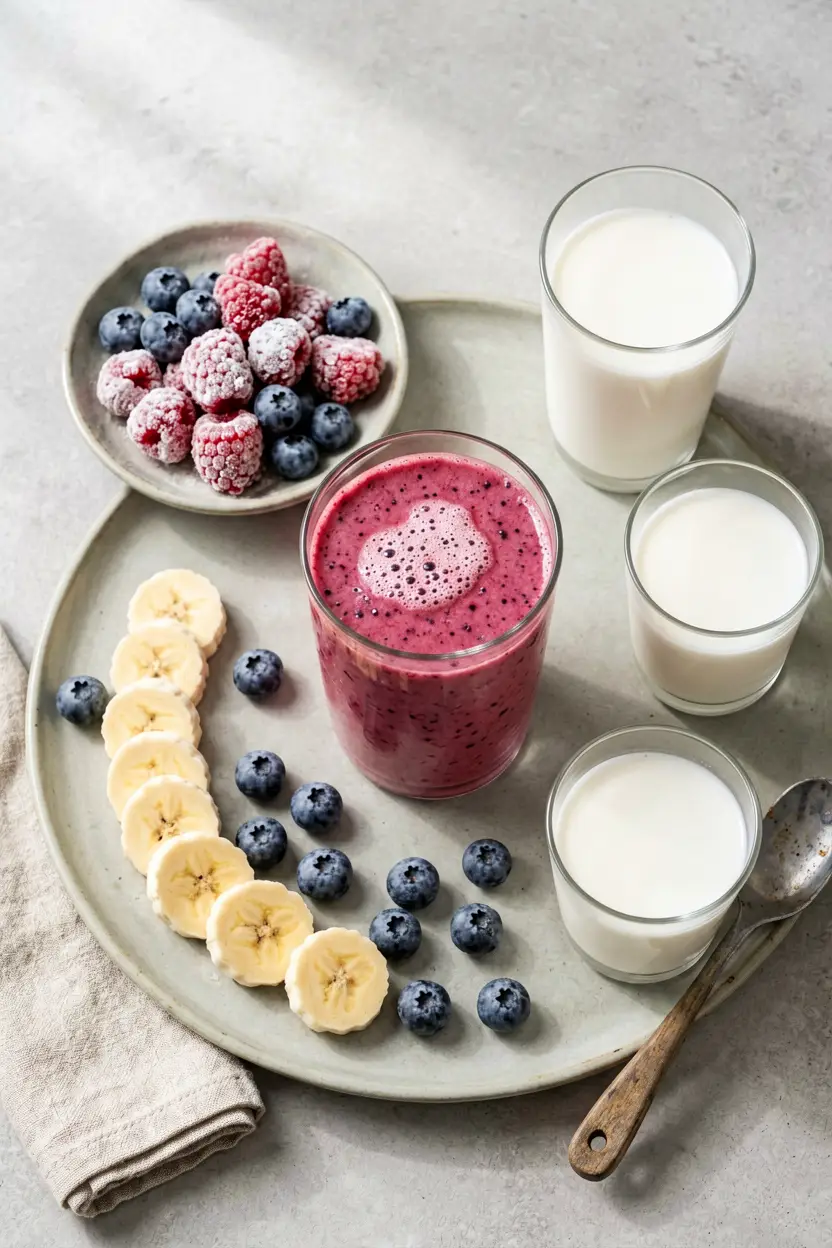 meal-prep blueberry banana smoothie