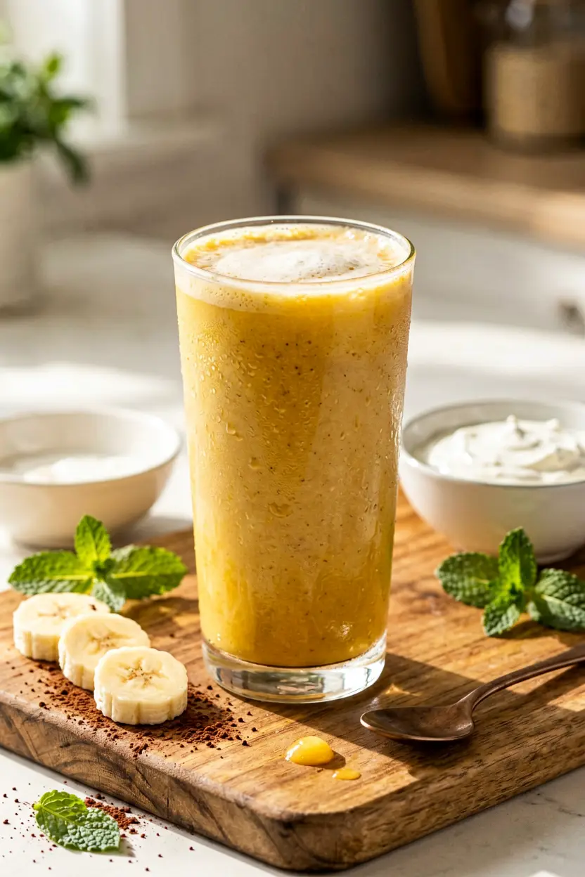 minty chocolate yogurt smoothie
