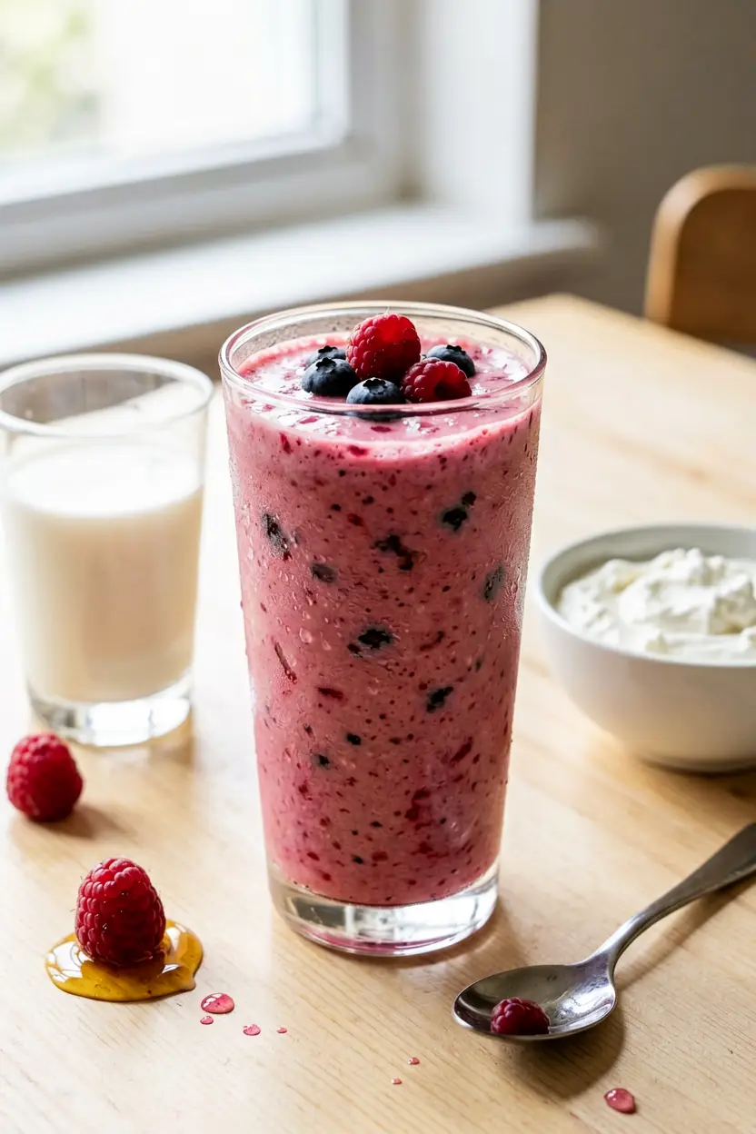 mixed berry yogurt smoothie