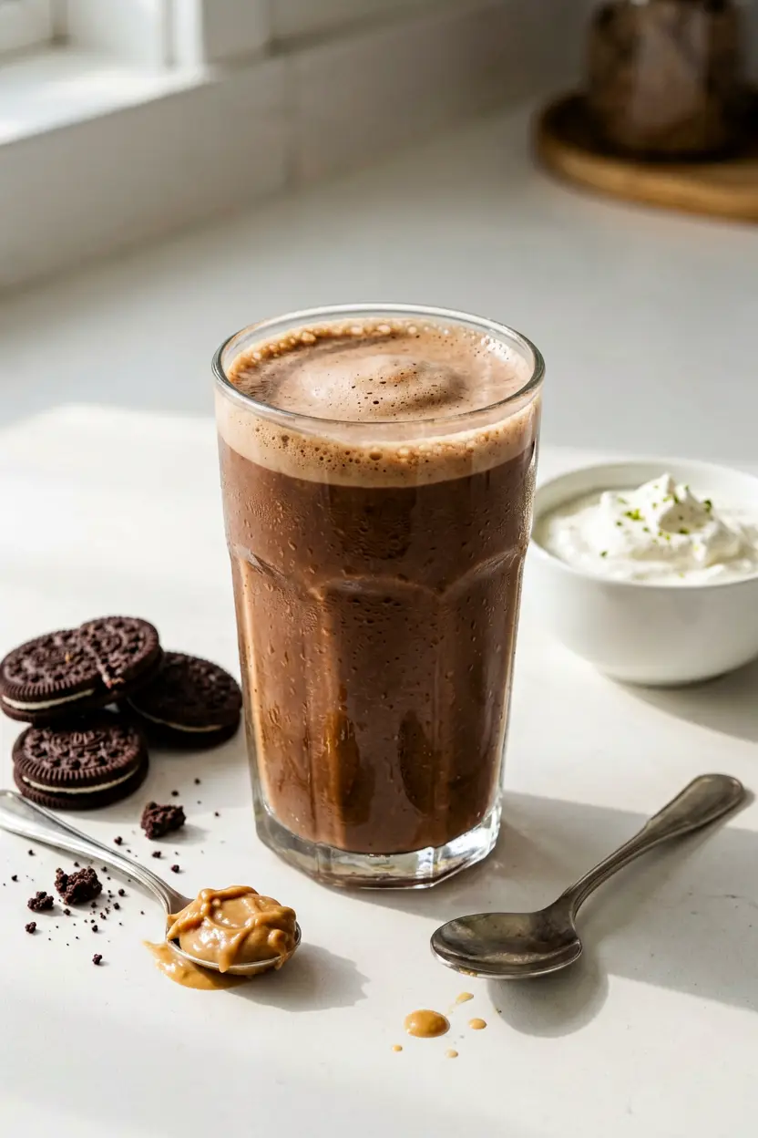 oreo peanut butter protein smoothie