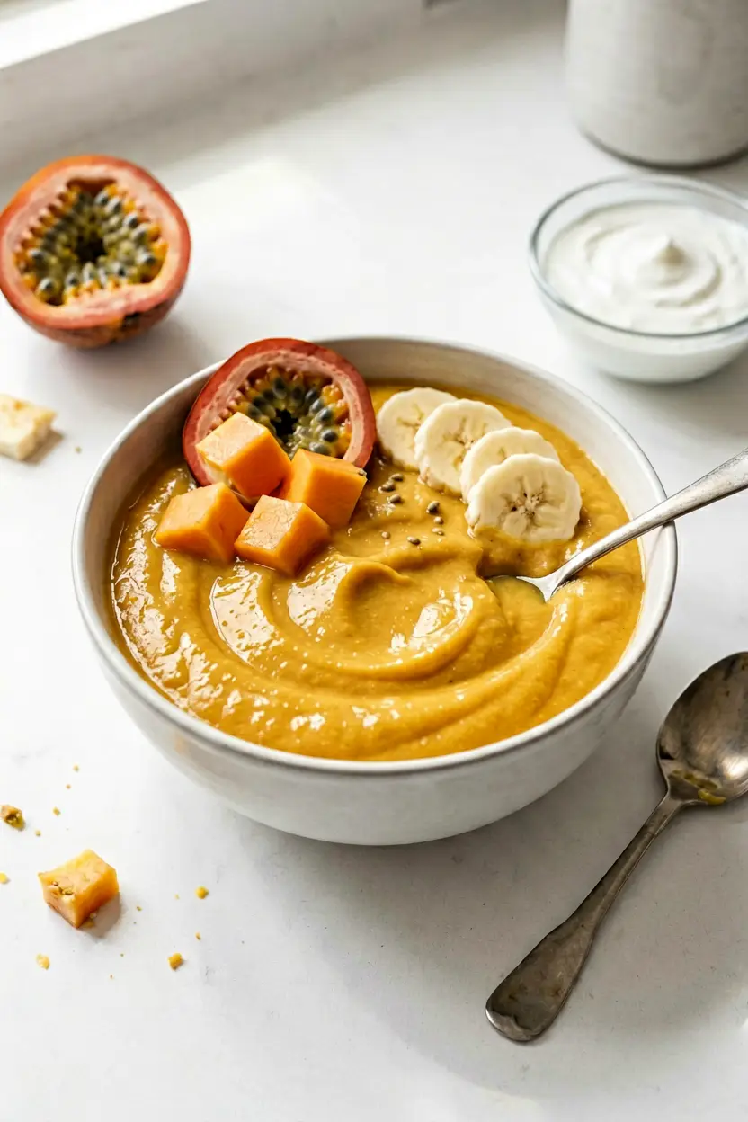 passion fruit papaya smoothie bowl