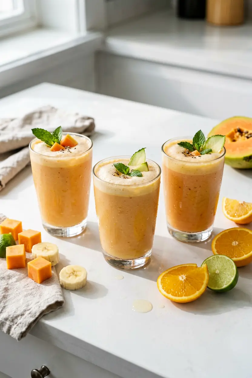 pawpaw smoothie trio