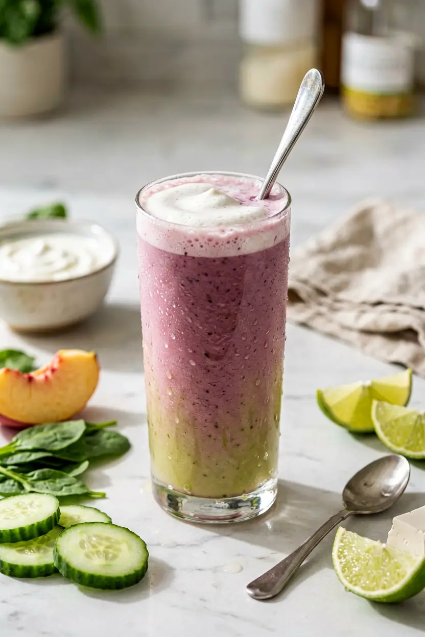 peach cucumber green smoothie